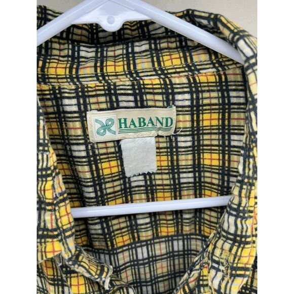 Haband Vintage Plaid Flannel Western Cowboy Pearl Snap Size XL - Picture 4 of 4